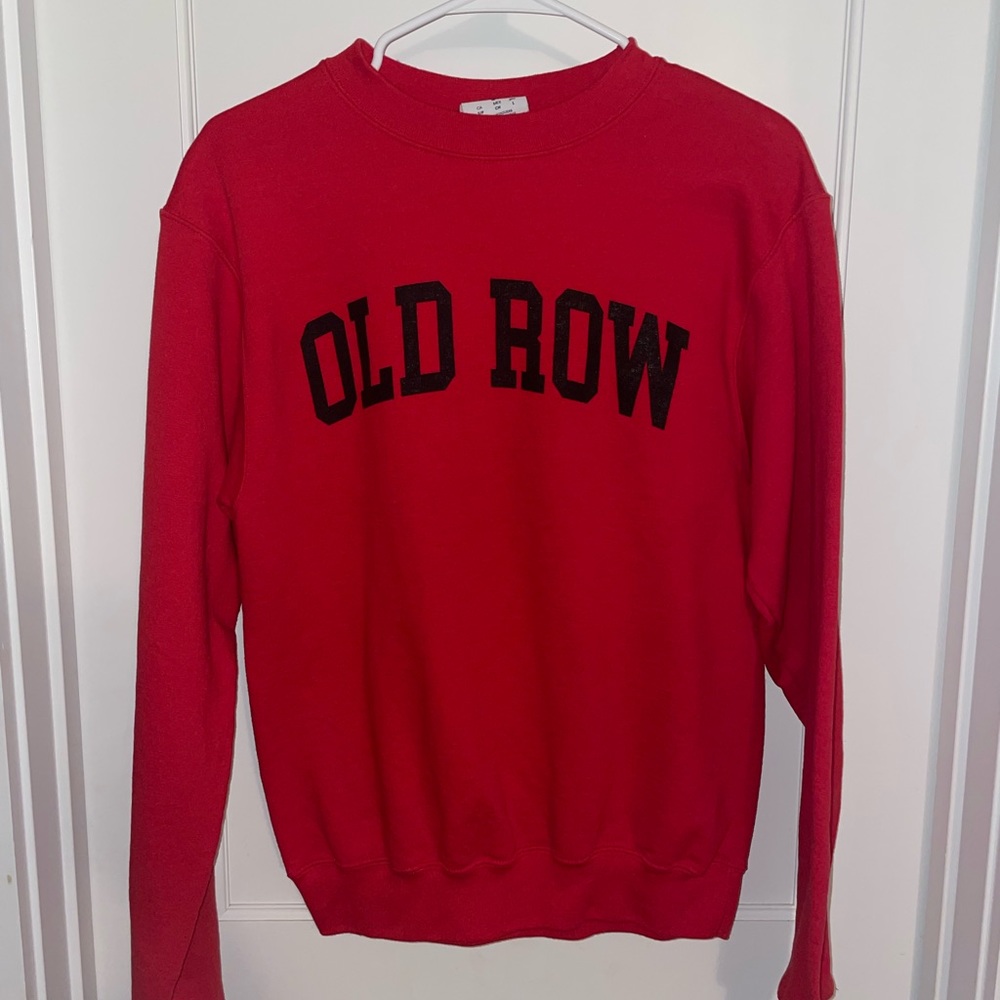 Red old row champion crewneck, Adult small
